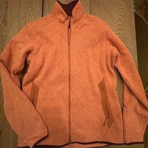 Arcteryx orange rust fleece jacket women's medium